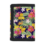 Tropical Alstroemeria Pattern Print Trifold Wallet