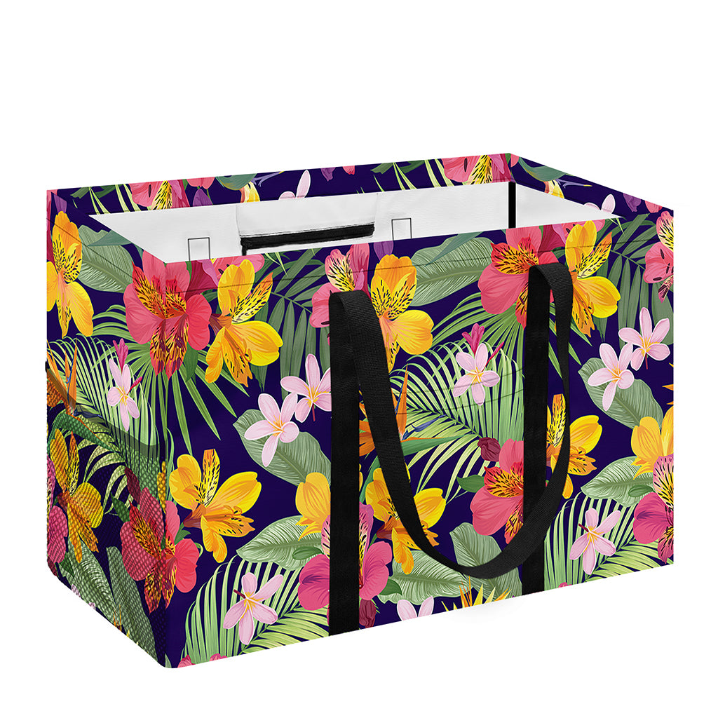 Tropical Alstroemeria Pattern Print Utility Tote Bag