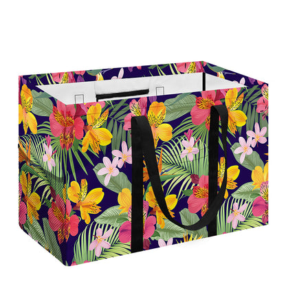 Tropical Alstroemeria Pattern Print Utility Tote Bag