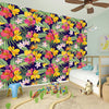 Tropical Alstroemeria Pattern Print Wall Sticker