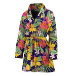 Tropical Alstroemeria Pattern Print Women's Bathrobe