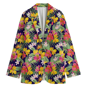 Tropical Alstroemeria Pattern Print Women's Blazer