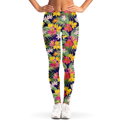 Tropical Alstroemeria Pattern Print Women's Leggings