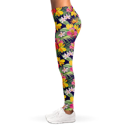 Tropical Alstroemeria Pattern Print Women's Leggings