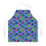 Tropical Aztec Geometric Pattern Print Adjustable Apron