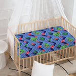 Tropical Aztec Geometric Pattern Print Baby Crib Sheet