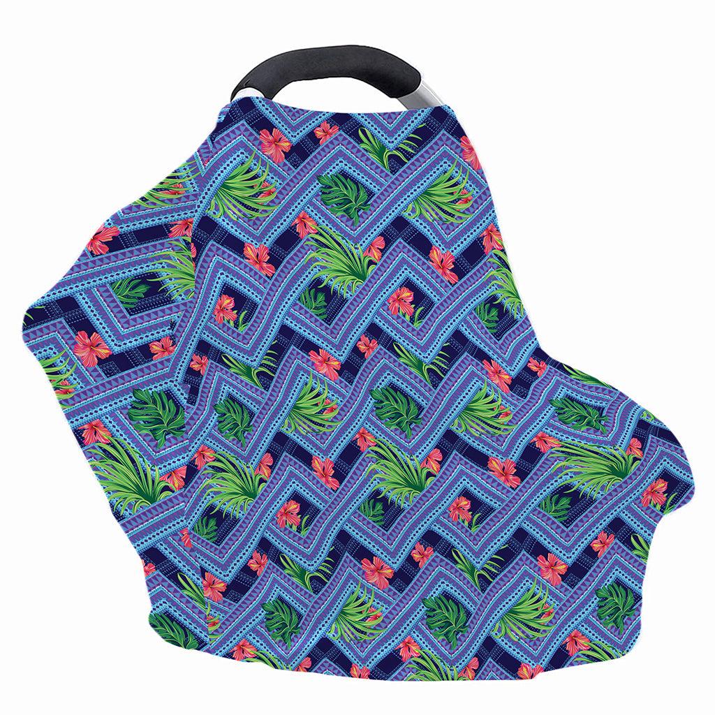 Tropical Aztec Geometric Pattern Print Baby Seat Cover