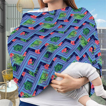 Tropical Aztec Geometric Pattern Print Baby Seat Cover