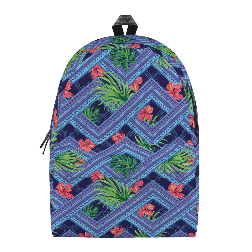 Tropical Aztec Geometric Pattern Print Backpack