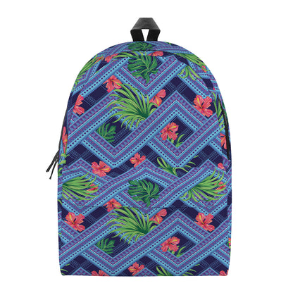 Tropical Aztec Geometric Pattern Print Backpack