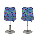 Tropical Aztec Geometric Pattern Print Bar Stool Covers