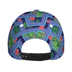 Tropical Aztec Geometric Pattern Print Baseball Cap