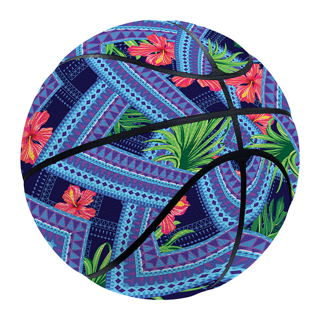 Tropical Aztec Geometric Pattern Print Basketball