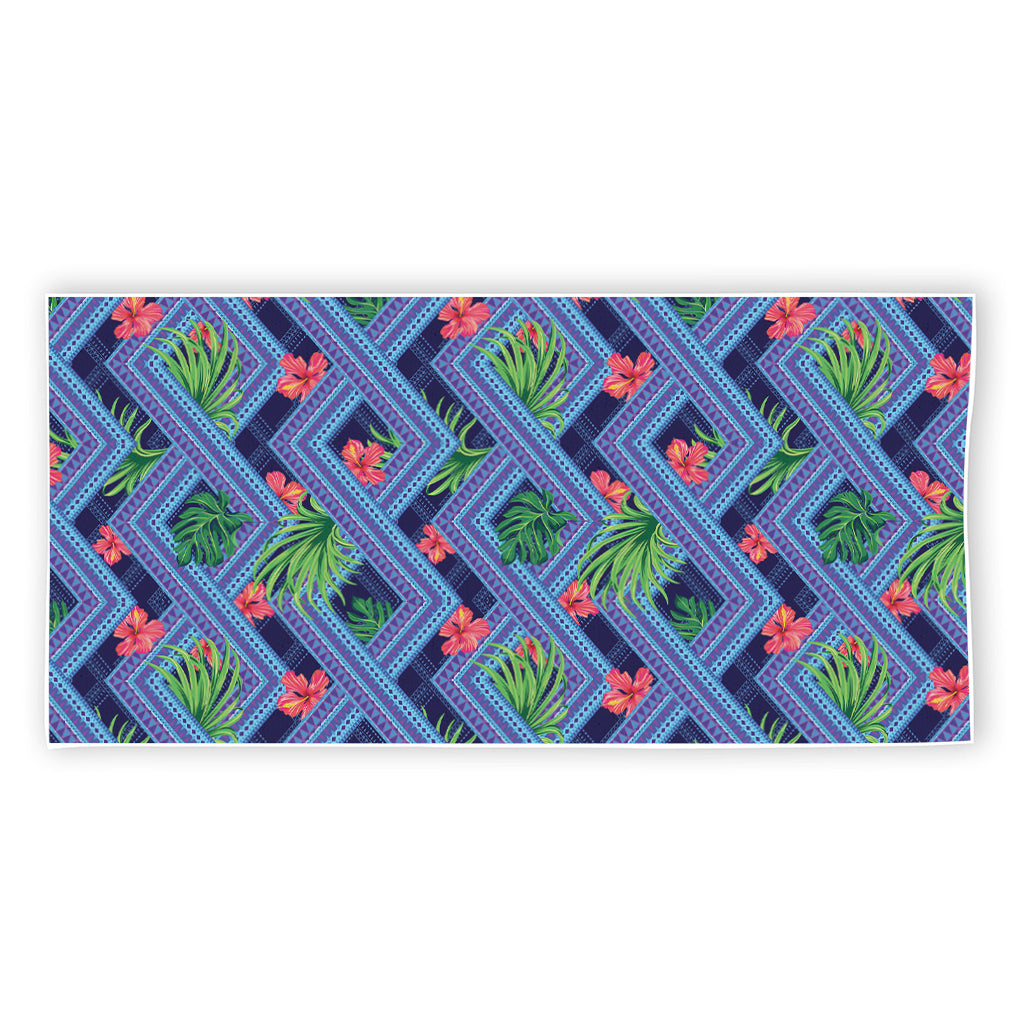 Tropical Aztec Geometric Pattern Print Beach Towel