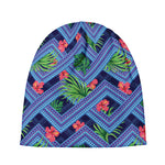 Tropical Aztec Geometric Pattern Print Beanie