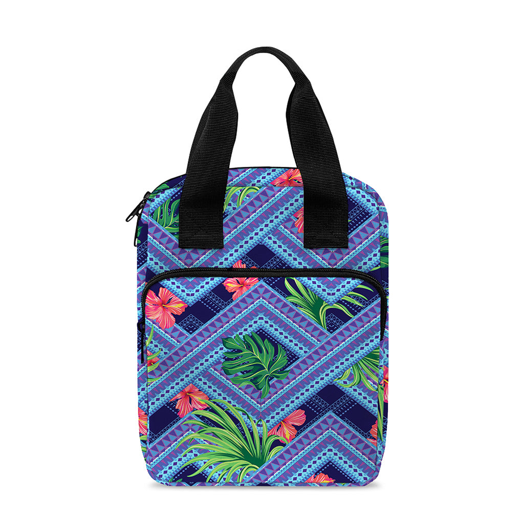 Tropical Aztec Geometric Pattern Print Bible Tote Bag
