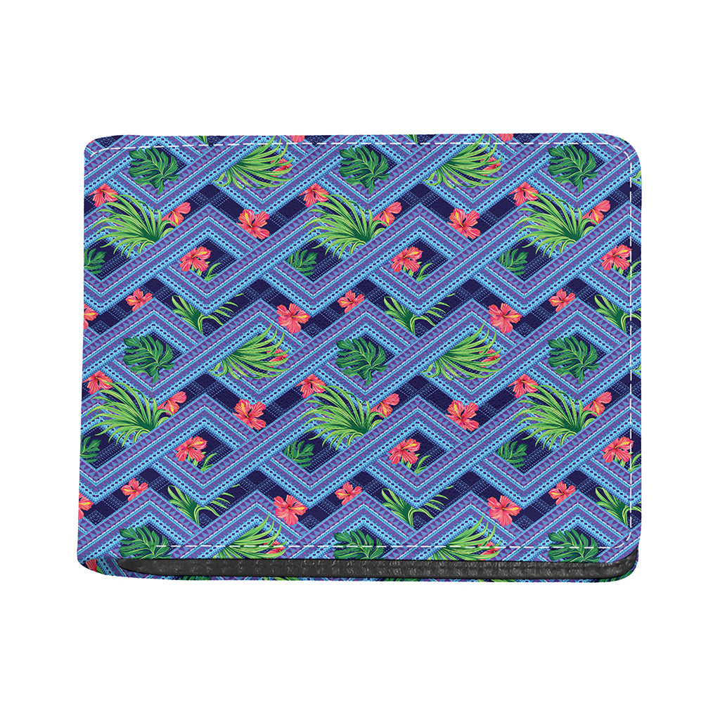 Tropical Aztec Geometric Pattern Print Bifold Wallet