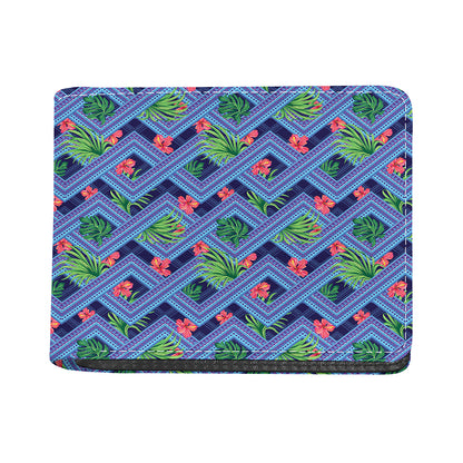 Tropical Aztec Geometric Pattern Print Bifold Wallet
