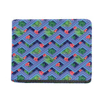 Tropical Aztec Geometric Pattern Print Bifold Wallet