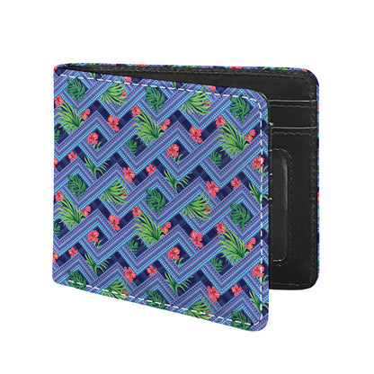Tropical Aztec Geometric Pattern Print Bifold Wallet
