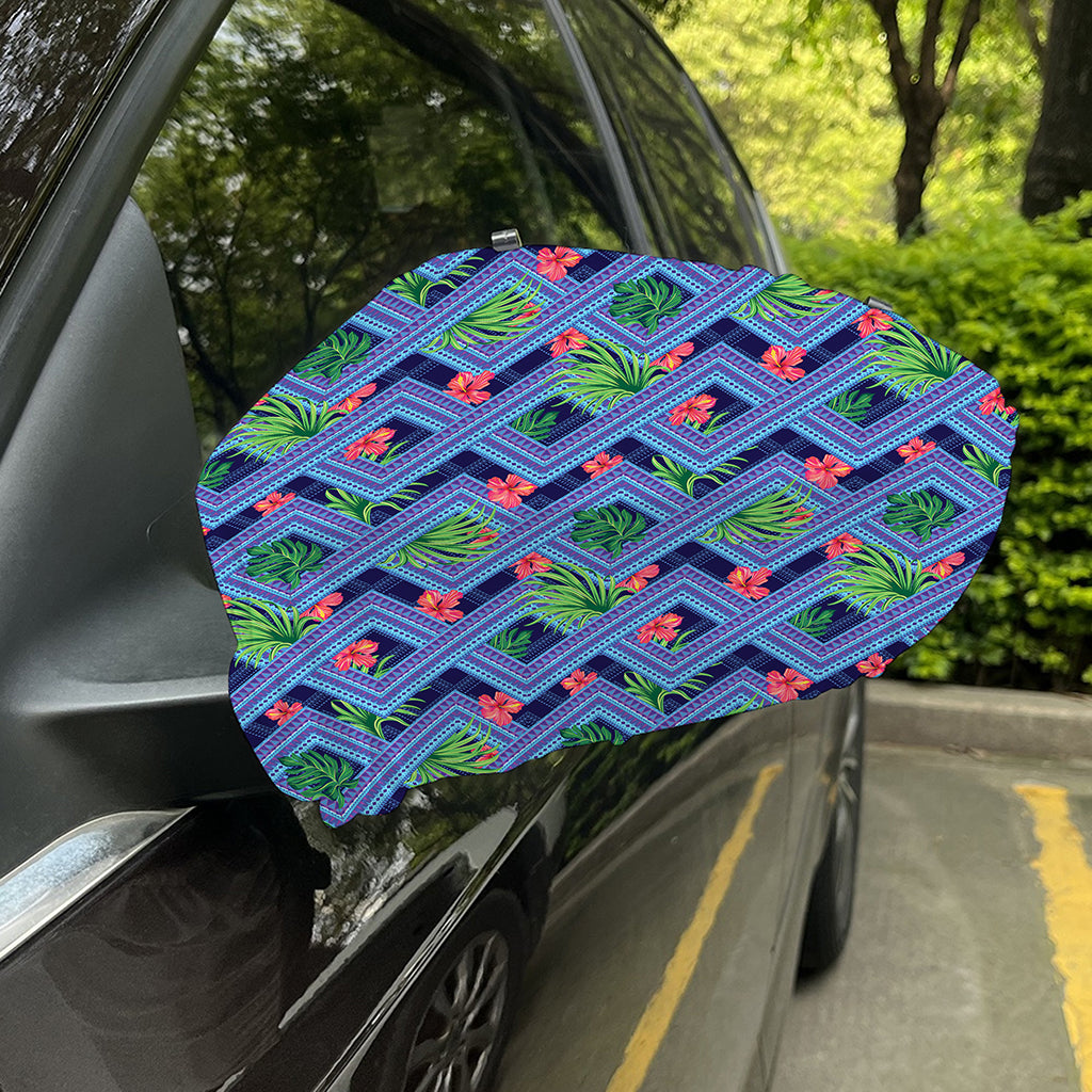 Tropical Aztec Geometric Pattern Print Car Side Mirror Covers