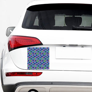 Tropical Aztec Geometric Pattern Print Car Sticker