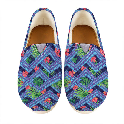 Tropical Aztec Geometric Pattern Print Casual Shoes
