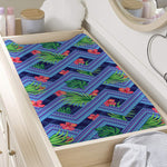 Tropical Aztec Geometric Pattern Print Changing Pad Cover