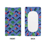 Tropical Aztec Geometric Pattern Print Changing Pad Cover
