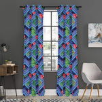 Tropical Aztec Geometric Pattern Print Curtain