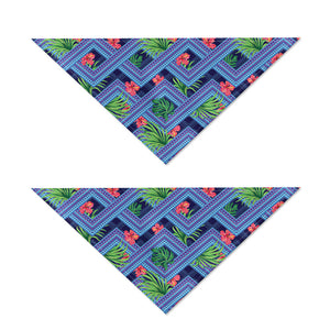 Tropical Aztec Geometric Pattern Print Dog Bandana