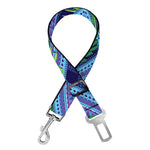 Tropical Aztec Geometric Pattern Print Dog Seat Belt