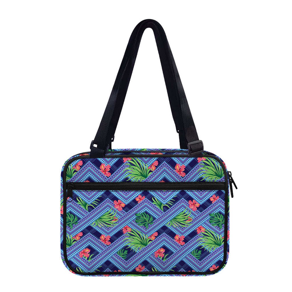Tropical Aztec Geometric Pattern Print Double Strap Bible Bag