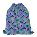 Tropical Aztec Geometric Pattern Print Drawstring Bag