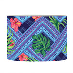 Tropical Aztec Geometric Pattern Print Drum Lamp Shade