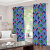 Tropical Aztec Geometric Pattern Print Extra Wide Grommet Curtains