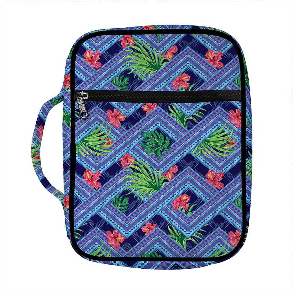 Tropical Aztec Geometric Pattern Print Front Pocket Bible Bag
