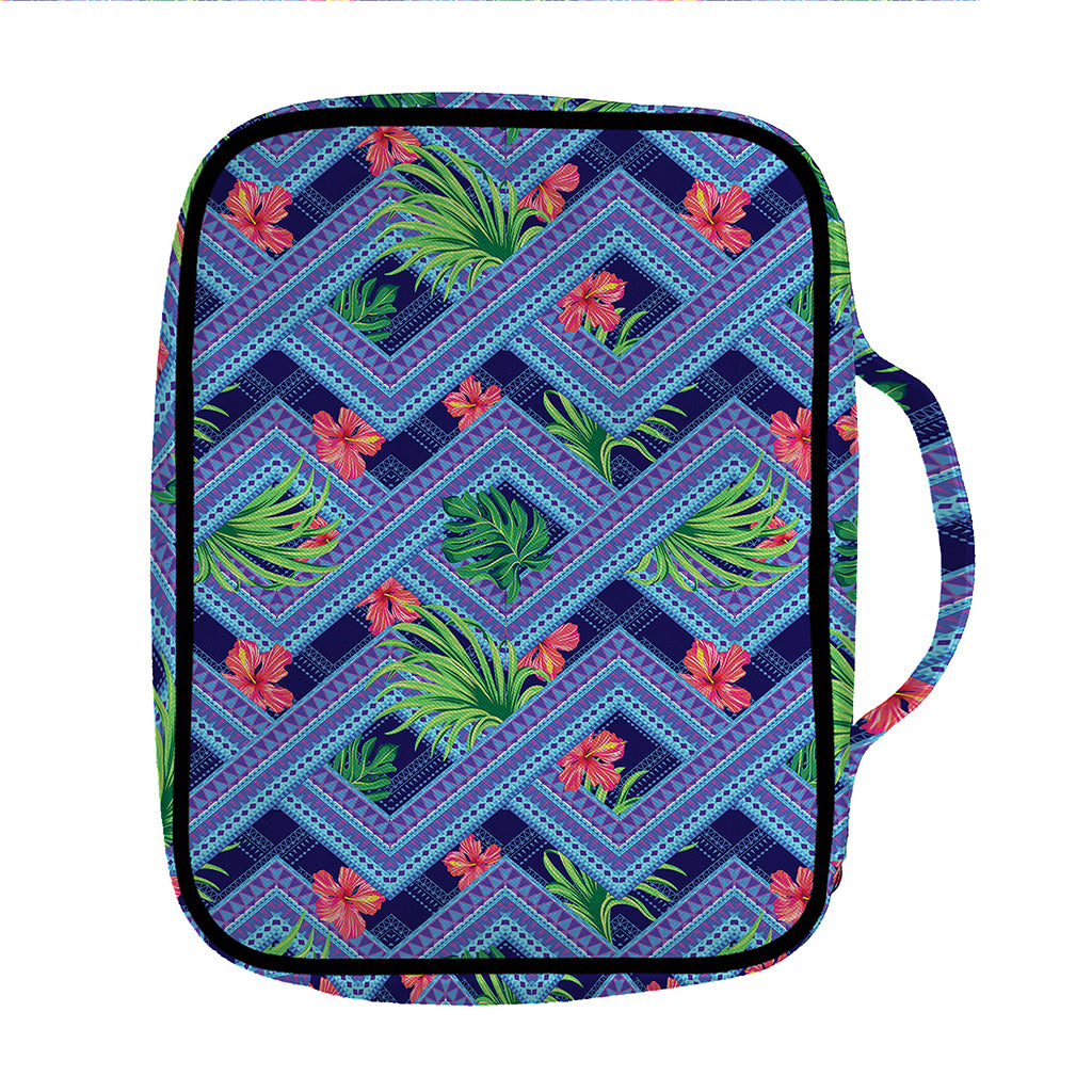 Tropical Aztec Geometric Pattern Print Front Pocket Bible Bag