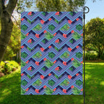 Tropical Aztec Geometric Pattern Print Garden Flag