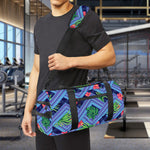 Tropical Aztec Geometric Pattern Print Gym Bag