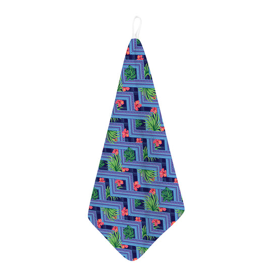 Tropical Aztec Geometric Pattern Print Hand Towel