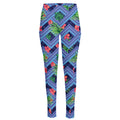 Tropical Aztec Geometric Pattern Print High-Waisted Pocket Leggings