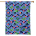 Tropical Aztec Geometric Pattern Print House Flag