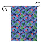 Tropical Aztec Geometric Pattern Print House Flag
