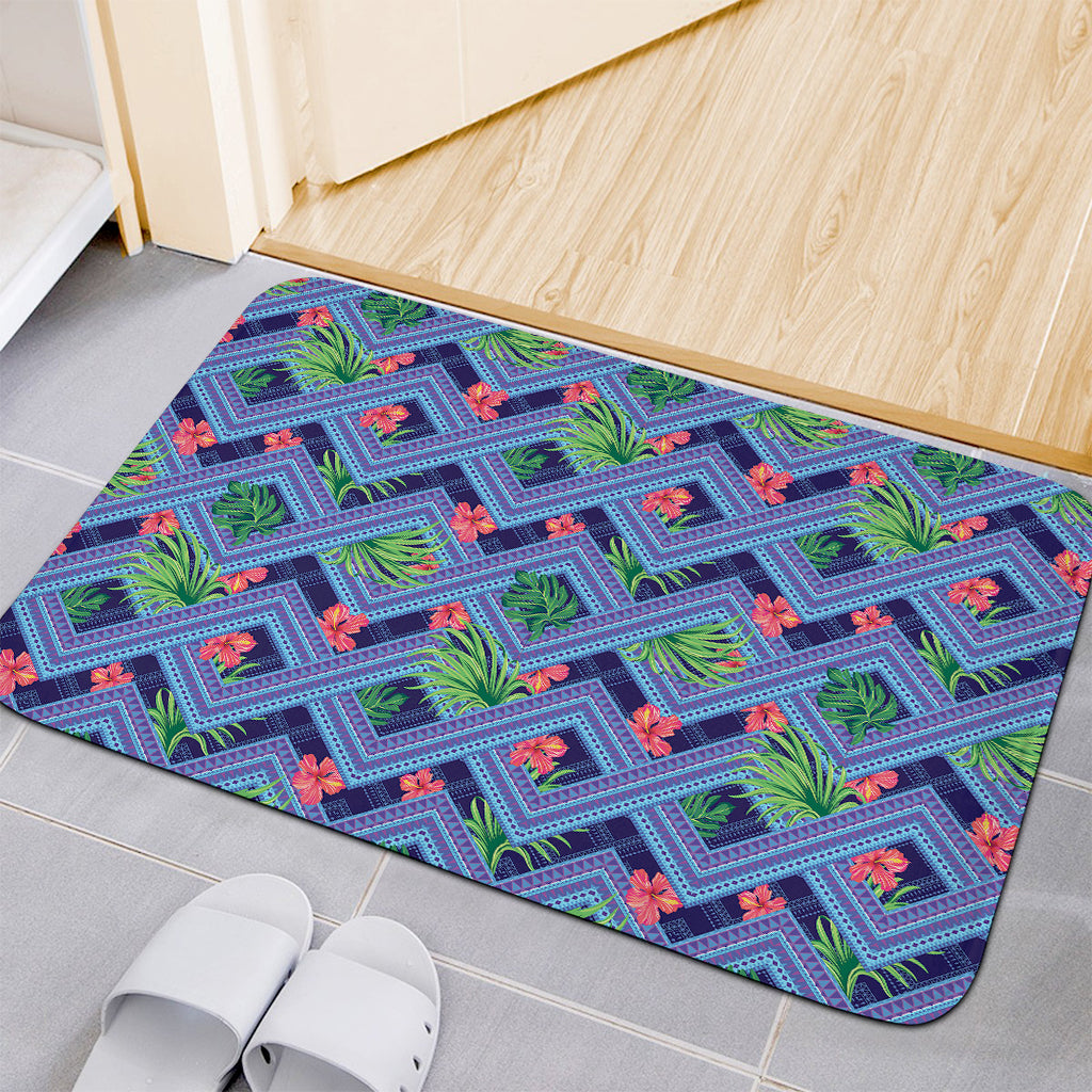 Tropical Aztec Geometric Pattern Print Indoor Door Mat