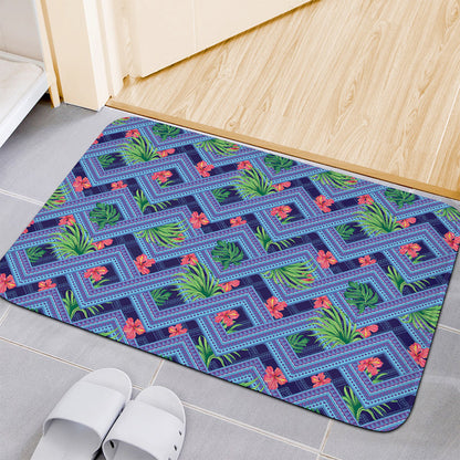 Tropical Aztec Geometric Pattern Print Indoor Door Mat