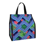 Tropical Aztec Geometric Pattern Print Insulated Lunch Tote