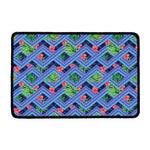 Tropical Aztec Geometric Pattern Print Kitchen Mat