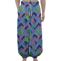 Tropical Aztec Geometric Pattern Print Lantern Pants