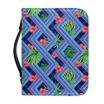 Tropical Aztec Geometric Pattern Print Leather Bible Cover